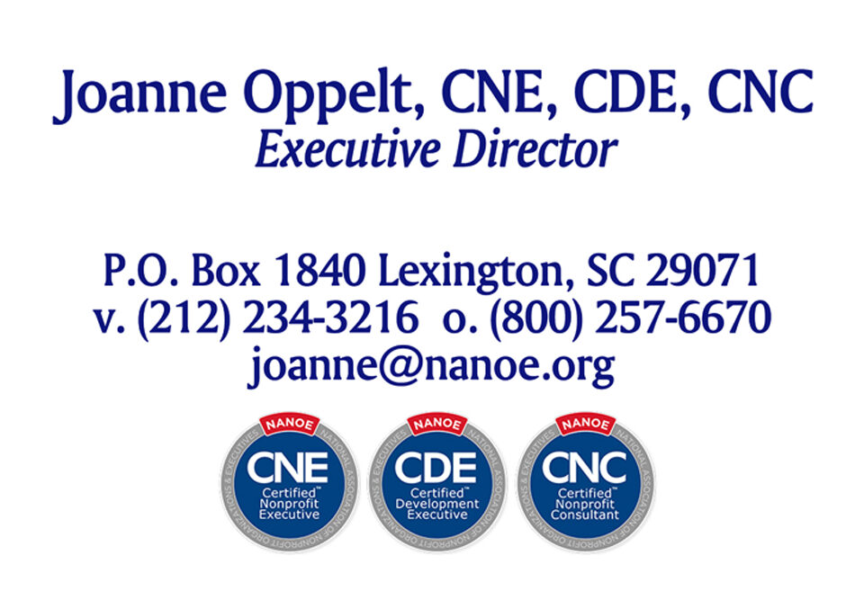 NANOE Credentialing Joanne Oppelt